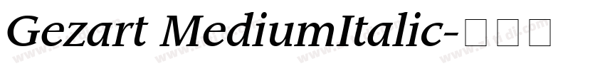 Gezart MediumItalic字体转换